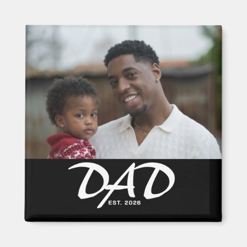 Dad Established Photo Gift Magnet