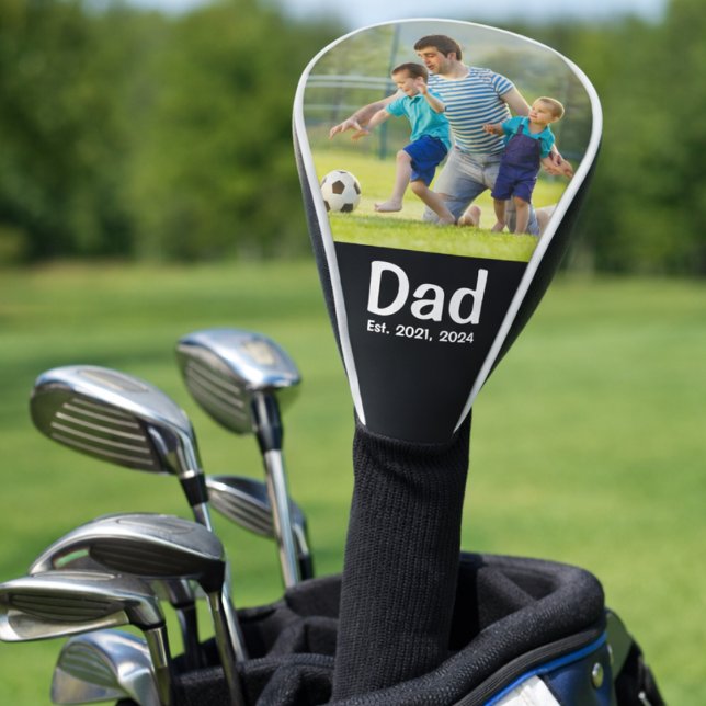 Dad Established Photo  Golf Head Cover (Creator Uploaded)