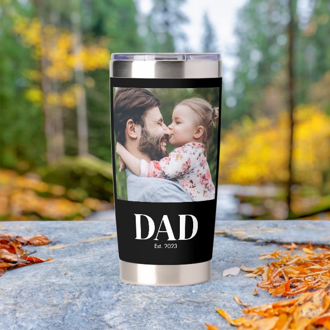  Dad Established Photo Insulated Tumbler (Outdoor (Rotated))