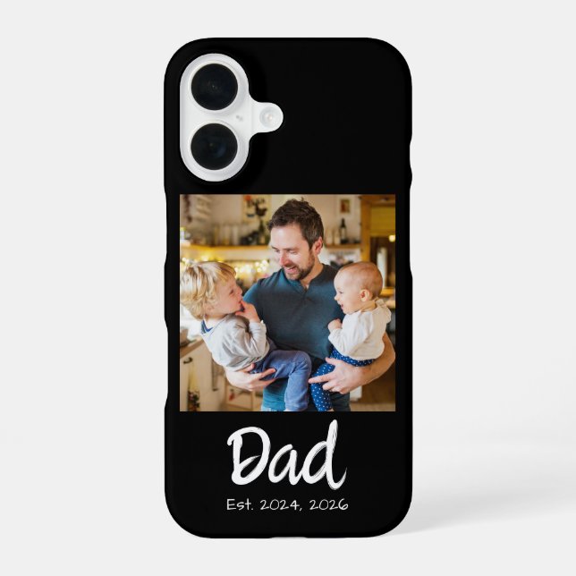 Dad Established Photo  iPhone Case (Back)
