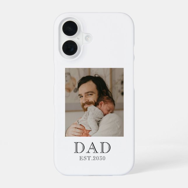 Dad Established Photo  iPhone Case (Back)