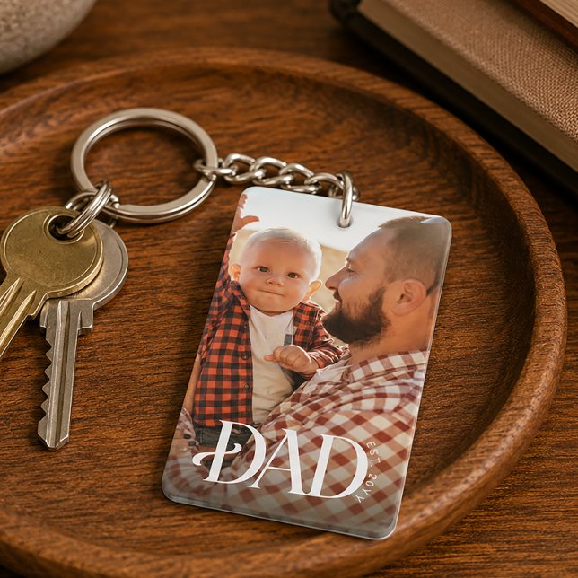Dad Established Photo Keychain (Creator Uploaded)