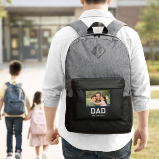 Dad Established Photo Modern Typography Port Authority® Backpack