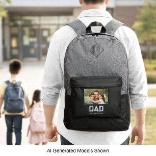 Dad Established Photo Modern Typography Port Authority® Backpack