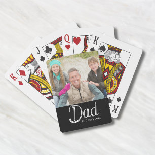 Dad Established Photo  Poker Cards