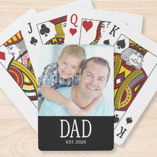 Dad Established Photo Poker Cards