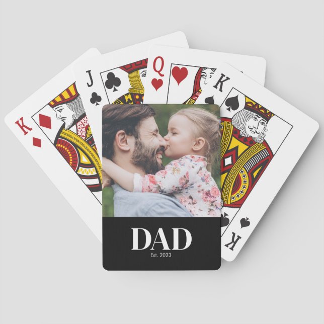 Dad Established Photo Poker Cards (Back)