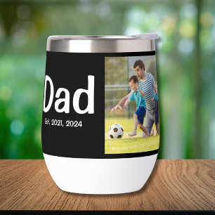 Dad Established Photo Thermal Wine Tumbler