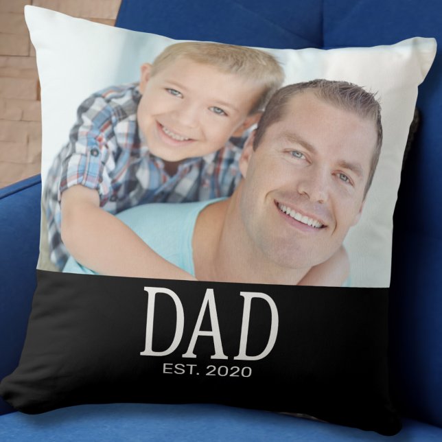Dad Established Photo Throw Pillow (Creator Uploaded)