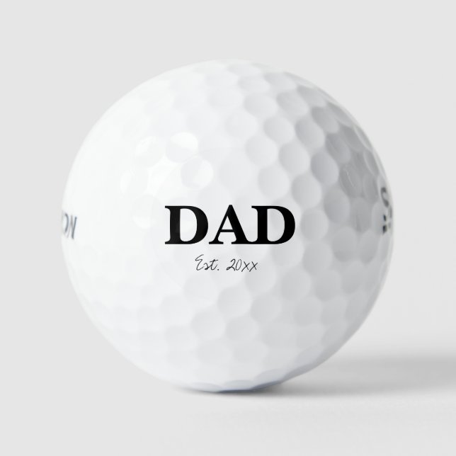 'Dad' Established Pregnancy Announcement Keepsake  Golf Balls (Front)
