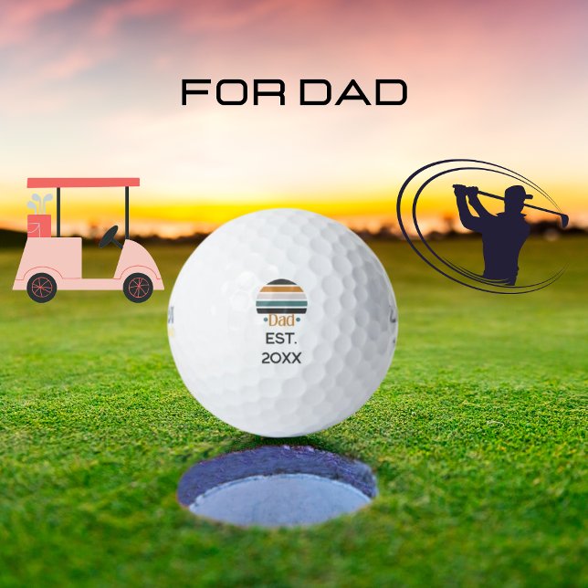 Dad Established Retro Fun Golf Balls (Creator Uploaded)