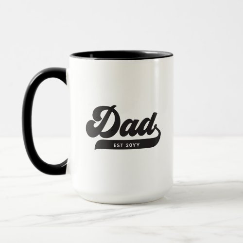 Dad Established Retro Style Fathers Day Mug