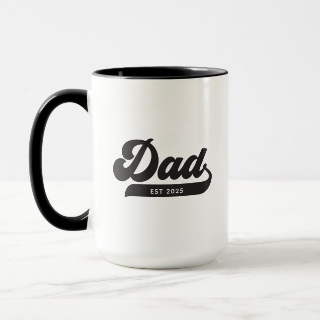 Dad Established Retro Style Father's Day Mug (Left)