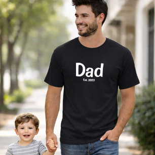 Dad Established White Script T-Shirt