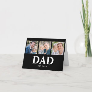 Dad Established Year 3 Picture Fathers Day Card