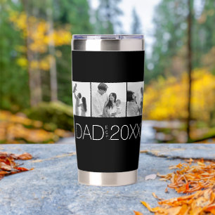 Dad Established Year Photo Gifts Modern Father Insulated Tumbler