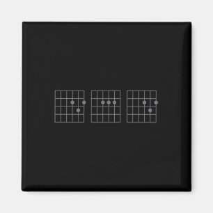 Dad Ever Fathers Day Shirt Guitar Chord Rock Music Magnet