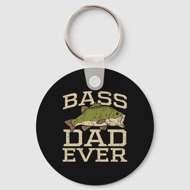 Dad Ever Fishing Fish Fisherman Fathers Day Dad Gi Keychain (Front)