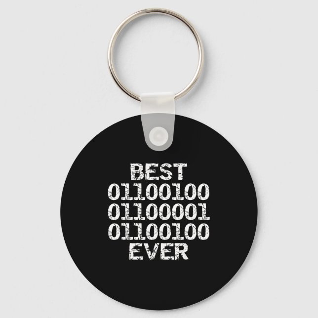 Dad Ever In Binary Code Software Engineer Father G Keychain (Front)
