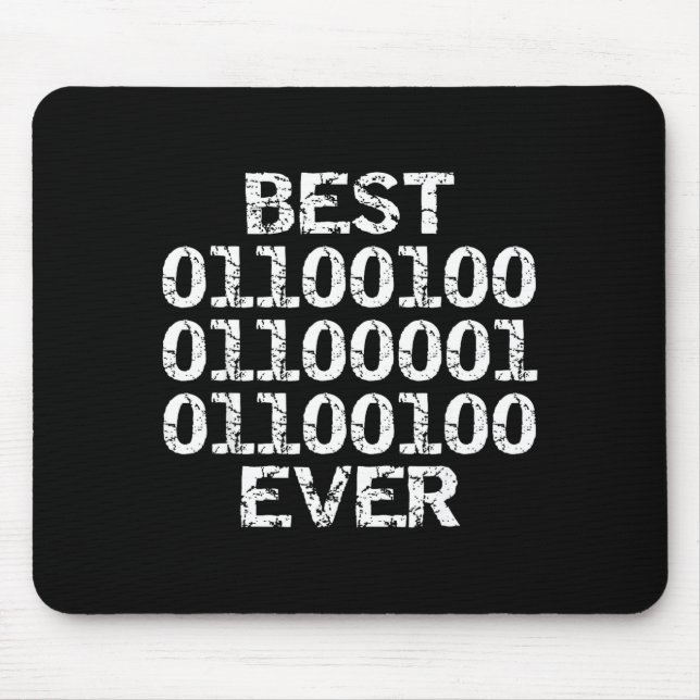 Dad Ever In Binary Code Software Engineer Father G Mouse Pad (Front)