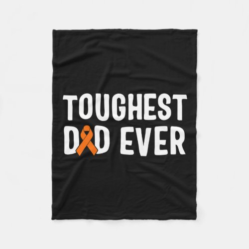 Dad Ever Leukemia Awareness 1  Fleece Blanket