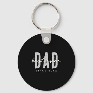 Dad Ever Since 20xx Modern Simple Preppy Keychain