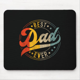 Dad Ever Vintage Colors Retro Fathers Day Birthday Mouse Pad