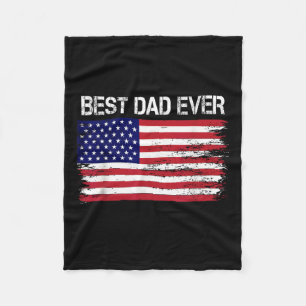 Dad Ever With Us American Flag Gifts Fathers Day D Fleece Blanket