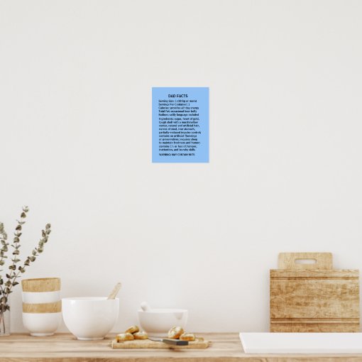 Dad Facts A Humorous Father S Day Poster Zazzle