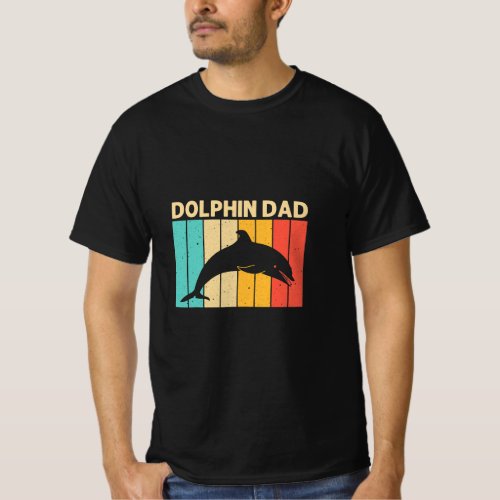Dad Far Dolphins Beluga Whale Sea Animal Cool Dol T_Shirt
