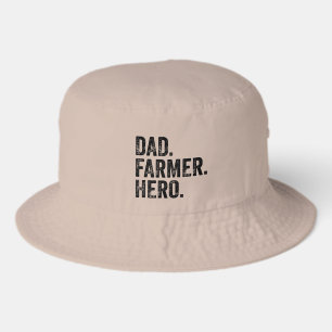 Dad Farmer Hero Father's Day Farming Bucket Hat