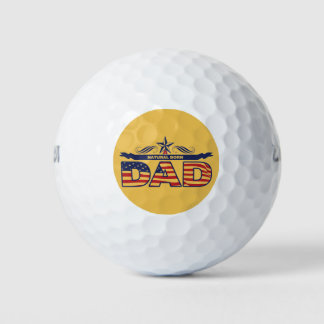 Dad, Father, A Natural Born Dad Golf Balls