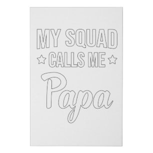 Dad Father Daddy Father's Day Best Funny Gift Idea Faux Canvas Print