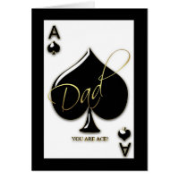 Dad Father's Day Card With Ace Of Spades