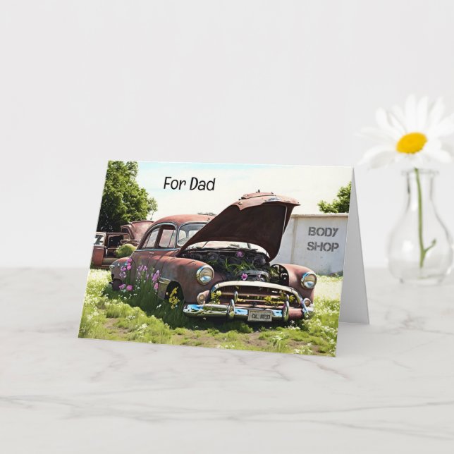 Dad Father's Day Dad Body Funny Card (Small Plant)