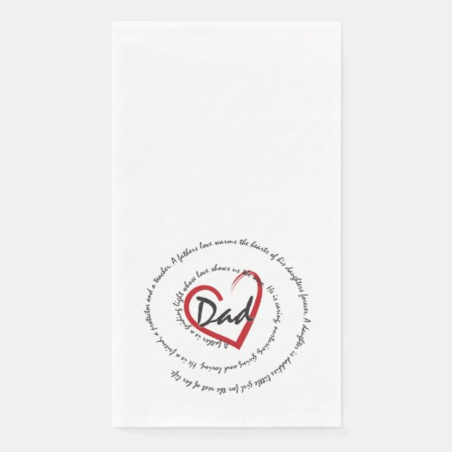 Dad - Fathers Day - Daddy Paper Guest Towels (Front)