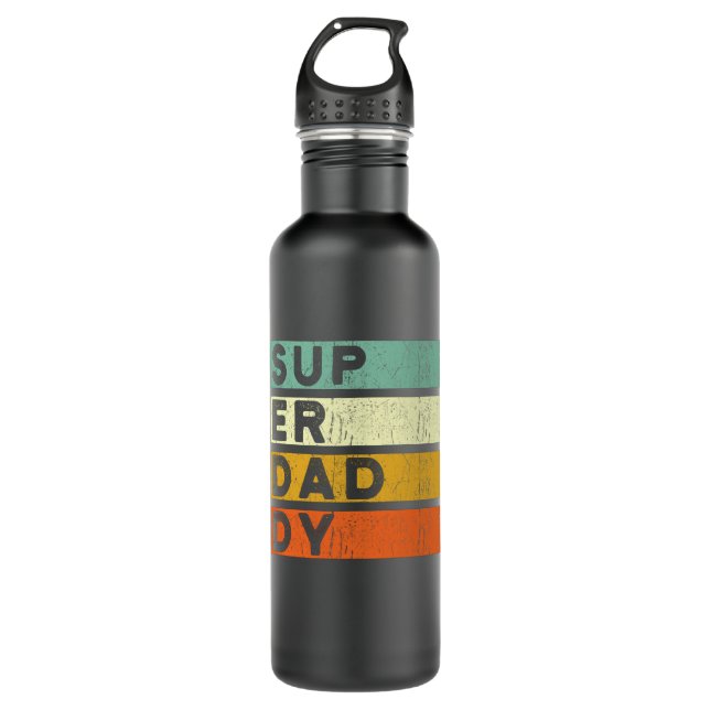 Dad Fathers Day Gift Best Dad Stainless Steel Water Bottle (Front)
