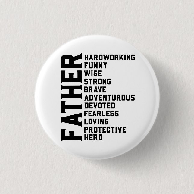 Dad Father's day gift.  Daddy birthday present.  F Button (Front)