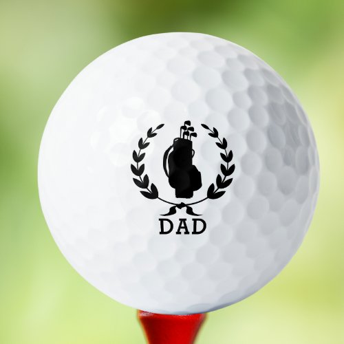 Dad Fathers Day Golf Bag Wreath Personalized Golf Balls