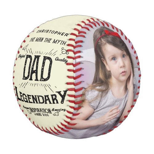Dad Fathers Day Man Myth Legend Photo Baseball