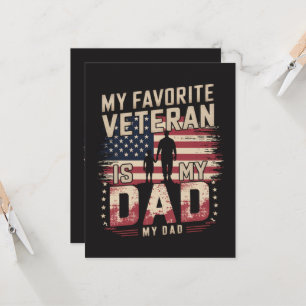 Dad Father's Day My Favorite Veteran Invitation
