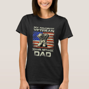 Dad Father's Day My Favorite Veteran Is My Father T-Shirt