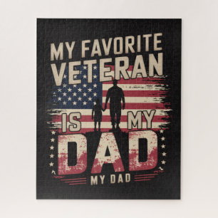 Dad Father's Day My Favorite Veteran Jigsaw Puzzle