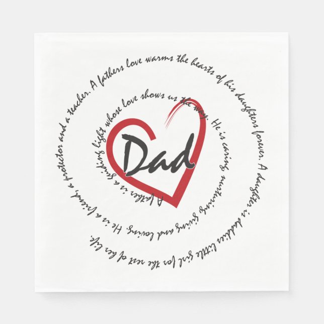 Dad - Fathers Day Napkins (Front)