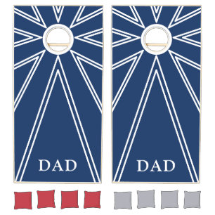Dad Fathers day Navy Blue Cornhole Set