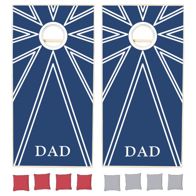 Dad Fathers day Navy Blue Cornhole Set (Set)