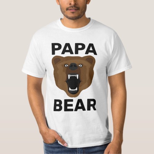 DAD FATHERS DAY PAPA GRIZZLY BEAR FUNNY T_SHIRTS