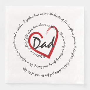 Dad - Fathers Day Paper Dinner Napkins