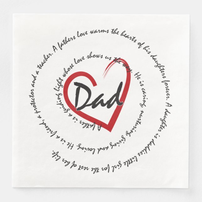 Dad - Fathers Day Paper Dinner Napkins (Front)