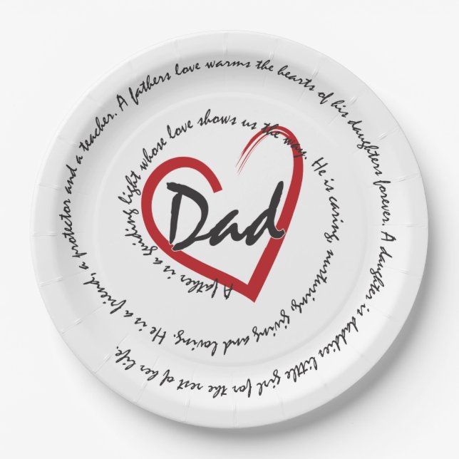 Dad - Fathers Day Paper Plates (Front)
